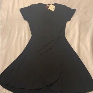 Black wrap dress